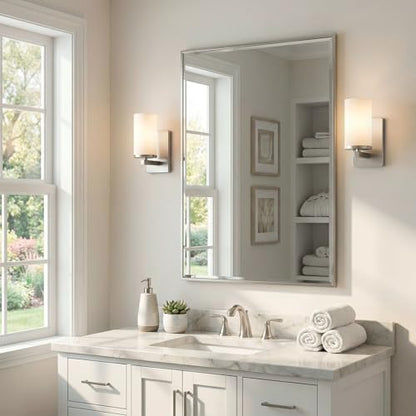 Kichler Crosby 9.25" 1-Light Wall Sconce Light, Brushed Nickel - color: Brushed Nickel, size: 1 Light, style: Satin Etched Cased Opal Glass