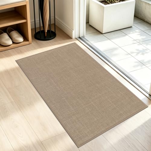 SHACOS Non Slip Kitchen Sink Rug, 17x30 Inch, Brown - color: Brown, size: 17x30"