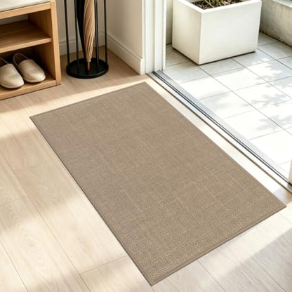 SHACOS Non Slip Kitchen Sink Rug, 17x30 Inch, Brown - color: Brown, size: 17x30"
