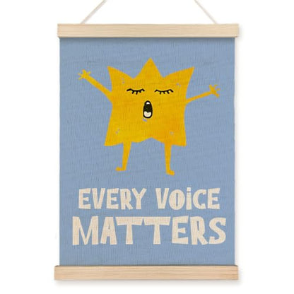 VGXKJIIOD Speech Therapy Mental Health Wall Art Decor Poster Hanger Frame - color: every voice