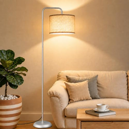 TJOY Floor Lamp, ‌Silver‌ Standing Floor Lamp for LivingRoom with 3CCT Bulb - color: Silver‌
