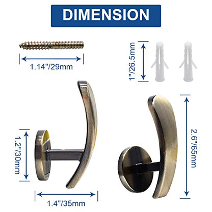 Curtain Tieback Hooks, Bronze, 4 Pack - color: Bronze, size: 4 Pcs