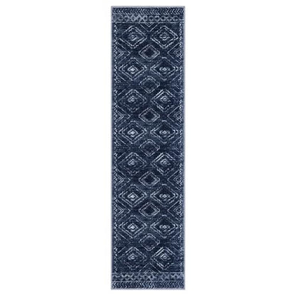 KILOCOCO Washable Runner Rug 3x12 Non Slip Runners for Hallway, Dark Blue - color: Dark Blue, size: 3' x 12' (Runner)