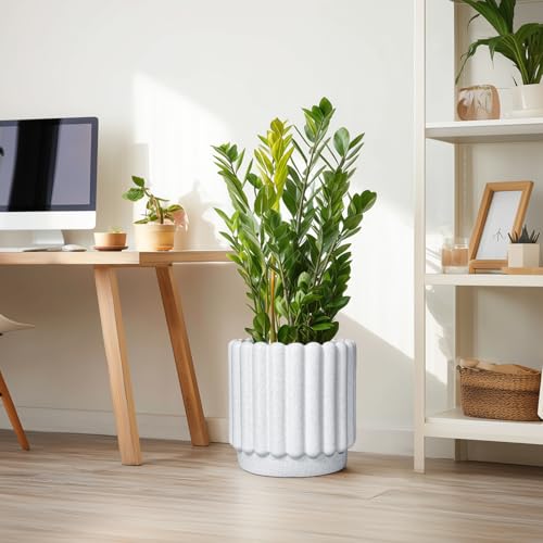 Ceramicfor Ceramic Flower Pot, 12 Inch, White - color: Matte White, size: 12 Inch