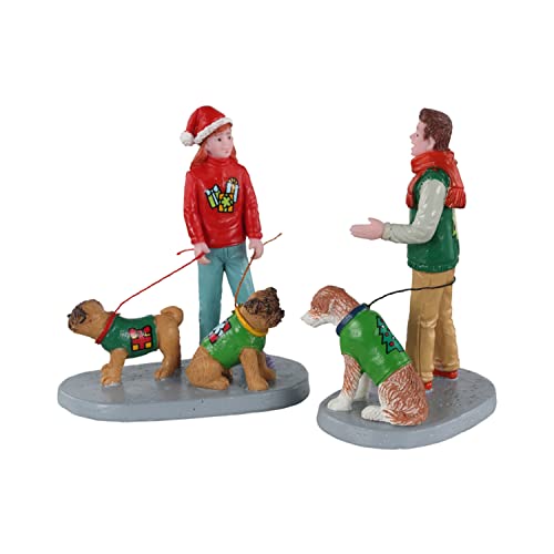 LEMAX Festive Friends Christmas Sculpture, Vinyl & Resin, Red