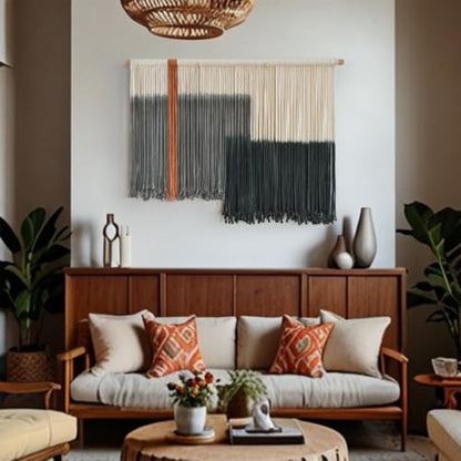 Macrame Wall Hanging Green Boho Fiber Art for Bedroom Room 27"W x 19"L - color: Green, size: 27"W*19"L
