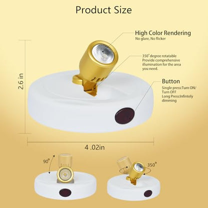 Mini Rechargeable LED Spotlight, spot Lights Indoor,Plant Light - color: White