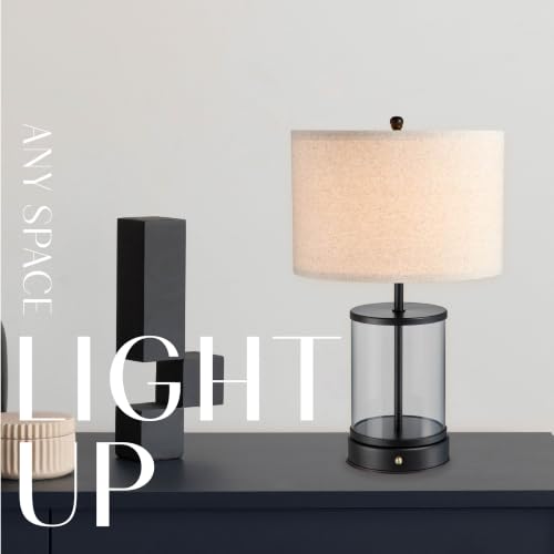 O’Bright Luma - Battery Powered Table Lamp (Black, 19.5-inch) - color: Black, size: 19.5-inch
