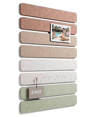 Fluxynara 13" x 2" Felt Wall Panels, Boho - color: Boho, size: 8-pack