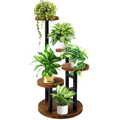 GEEBOBO 4 Tier Plant Stand Indoor - color: 4 Tier-Brown