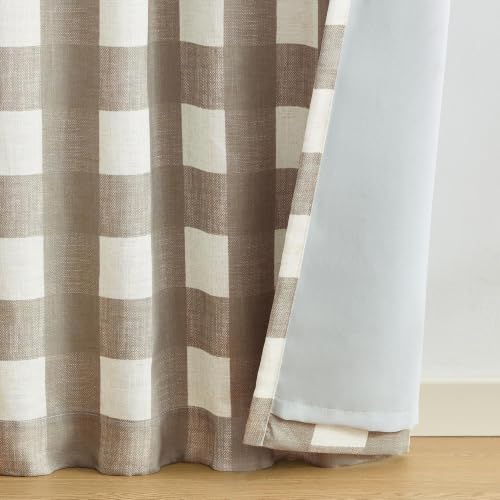 Grainger Rod Pocket Back Tab Window Curtain Panel, Espresso - 52" W x 84" L - color: Espresso, size: 52"W x 84"L (Pack of 1)