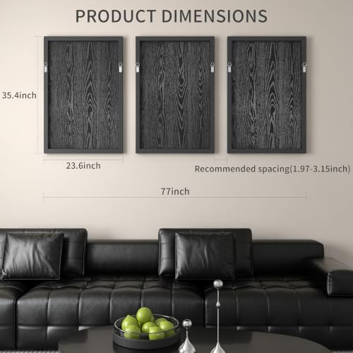 JACUKO Large Wall Art 3D Textured Modern Abstract 3-Piece 24x36 Inch - size: 24"W x 36"H x 3Pcs