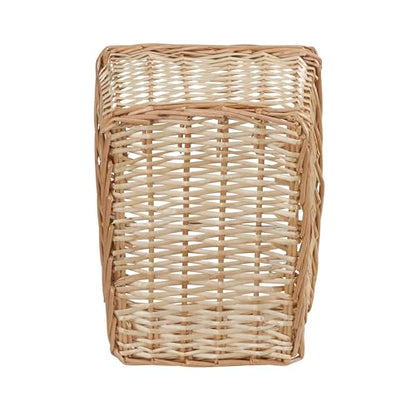 Household Essentials Woven Market Basket, Handwoven Willow Weave, Stylish Handles with Durable Metal Anchors, Classic and Versatile, Attractive, Spacious, Lightweight, Natural - color: Natural