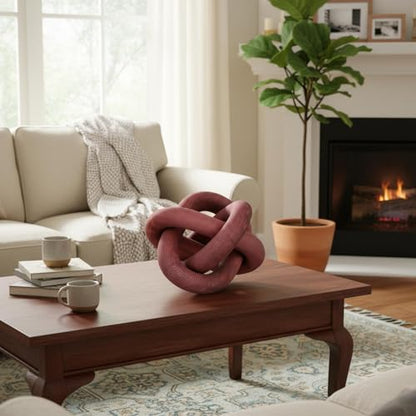 Yalikop 3 Link Wood Knot Decor Rustic Table Shelf Accents, Reddish-Brown - color: Reddish-brown
