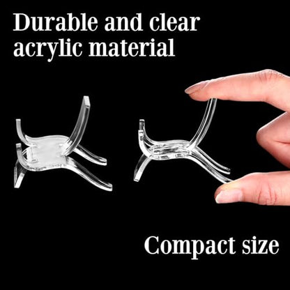 Jetec 40 Pcs Medium Rock Display Stand, Acrylic Crystal Stands for Display - size: Medium