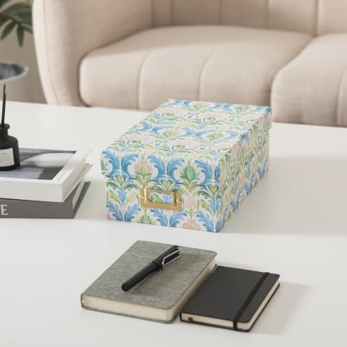 Soul & Lane - Photo Memory Storage Box, 11.7x7.7x4.5 In, Vintage Trellis - color: Vintage Trellis