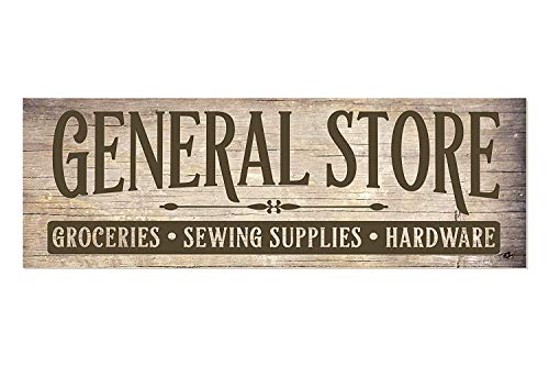 General Store Rustic Wood Wall Sign 6x18 (6x18) - color: Brown, size: 6x18