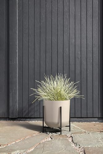 Veradek Mason Series Raised Lima Planter - Round Planter with Stand - color: Sand, size: 15 inch - 2 Pack
