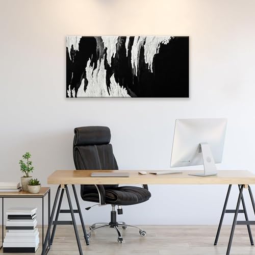 Black And White Abstract Wall Art For iving Room Prints Paintings 20" X 40" - color: QUN-3B, size: 40"L x 20"W