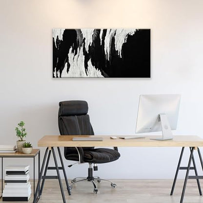 Black And White Abstract Wall Art For iving Room Prints Paintings 20" X 40" - color: QUN-3B, size: 40"L x 20"W