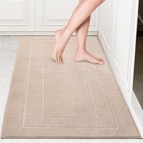 PURRUGS Kitchen Rug, Kitchen Mat, 32" x 47", Beige - color: Beige, size: 32" X 47"