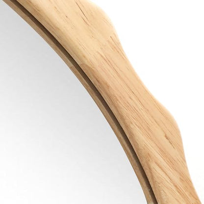 LuxenHome Arched Wall Mirror, 34" x 23.5" Large Wooden Decorative Mirrors