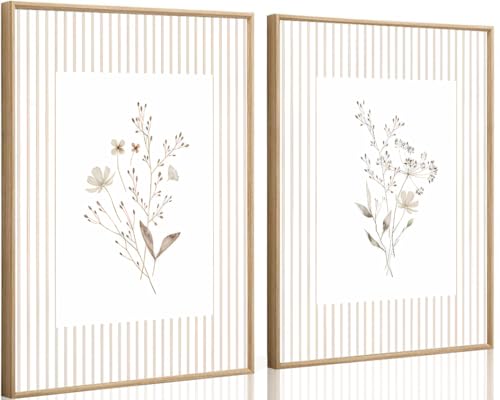 Neutral Wildflower Wall Art, 16X24 Inch - size: 16"Wx24"H