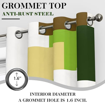 Tyrot Avocado Green Blackout Curtains for Bedroom Living Room 96 inch - color: Avocado Green, size: 52"W x 96"L (Pack of 2)