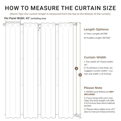 INOVADAY 4 Panels Set Cream Blackout Curtains 84 Inches Long Living Room - color: #01 Cream, size: 42"W x 84"L (Pack of 4)