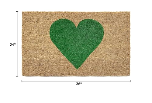Calloway Mills Madison Heart Doormat (Green, 24" x 36") - color: Green, size: 2' x 3' (Rectangular)