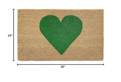Calloway Mills Madison Heart Doormat (Green, 24" x 36") - color: Green, size: 2' x 3' (Rectangular)