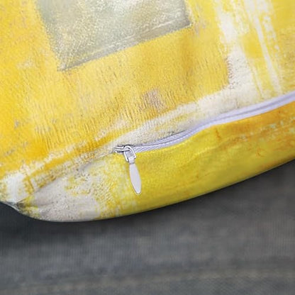 Britimes Throw Pillow Covers Set of 2, 16 x 16 Inch, Yellow Grey - color: Yellow Grey, size: 16" x 16" (Pack of 2)