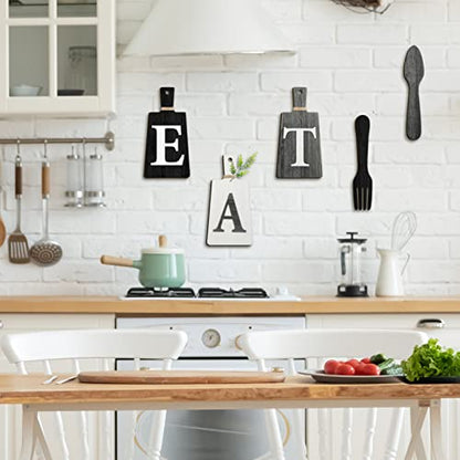 Jetec Cutting Board Eat Sign Set Wall Decor, Black, White, Gray - color: Black, White, Gray