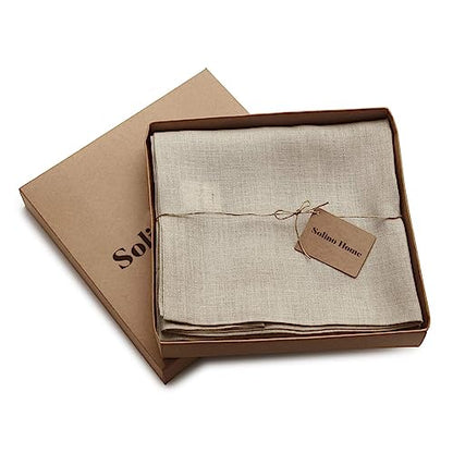 Solino Home 100% Pure Linen Sheer Curtain Natural, 52 x 144 in, 1 Panel - color: Natural, size: 52"W x 144"L (1-Panel)