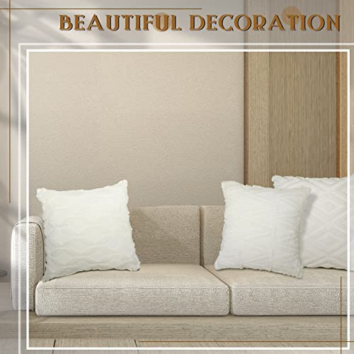 Mepase Boho Decorative Throw Pillow Covers 18 x 18 Set of 4, Cream White
