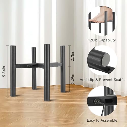 NSYOOMH Adjustable Metal Plant Stand Black, Fits 8"-13" Flower Pots Holder - color: BLACK-1PC, size: 8-13 INCH