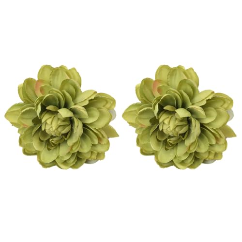 Curtain Tiebacks, 2PCS Flowers Curtain Holder Floral Drapery Decorative Holdbacks for Home Bedroom Office Window Decor - color: Green