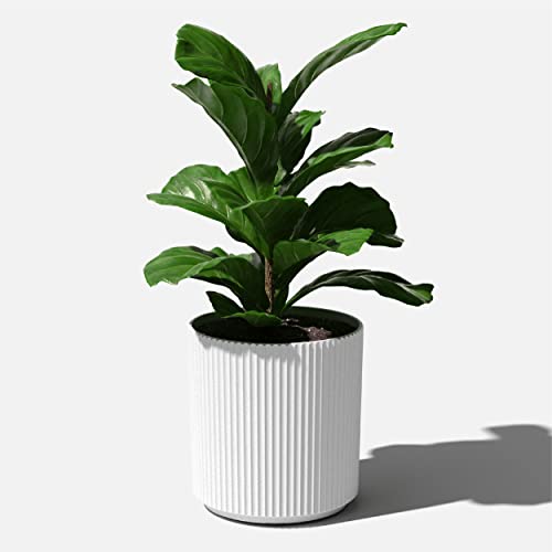 Veradek Demi 20 in. Round White Plastic Planter DMV20W - color: White, size: 20 inch