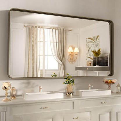 WEER Bathroom Vanity Mirror Bronze 55X30 Inch - color: Bronze, size: 55"L x 30"W