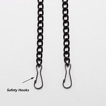 Bieye Chain003 25-Inch Black Hanging Chain with Suction Cup Hook - size: Black 25-inches with Suction Cup