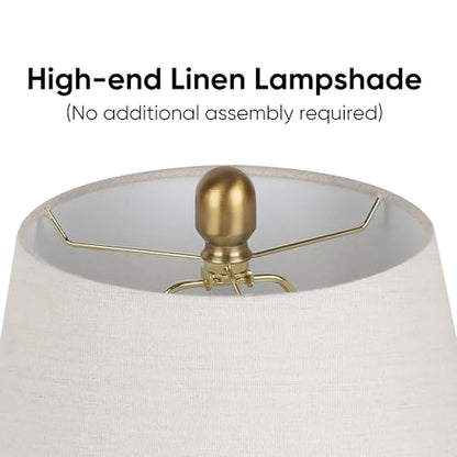 Farmhouse Ceramic Table Lamp, Natural Distressed Earth Tone Finish, Grey
