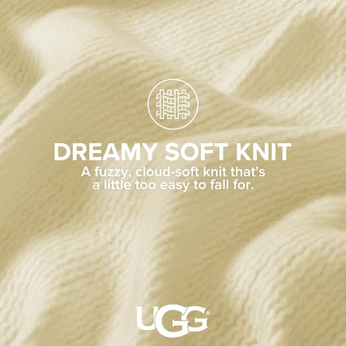 UGG Margot Knit Throw Blanket, Lightweight Decor, 50" x 70", Yellow (Chick) - color: Yellow