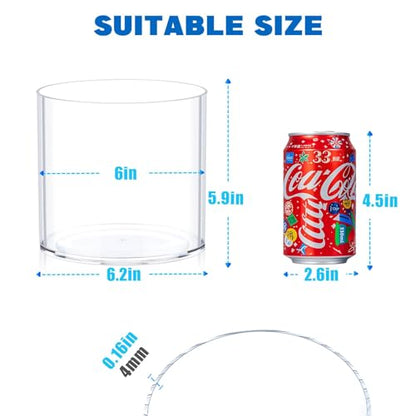 JYPS Clear Plastic Flower Vase Centerpiece - size: 1 Piece - 6.2'' W*5.9'' H