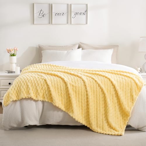 Excervent Big 3D Clouds Stylish Blanket for Kids, 40x50 Inch, Light Yellow - color: Light Yellow-l, size: 40"x50"
