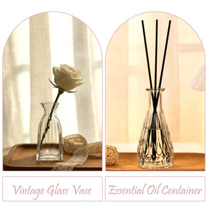 Glass Bud Vases in Bulk, 3pcs Small Glass Vase for Centerpieces - color: Clear, size: 3pcs