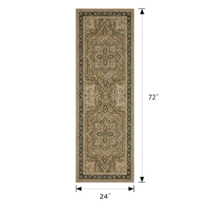 Joydeco Runners for Hallways Entryway, 2x6 Kitchen Rugs Non Slip Washable - color: Beige&gray&brown, size: 2' x 6' (Rectangular)