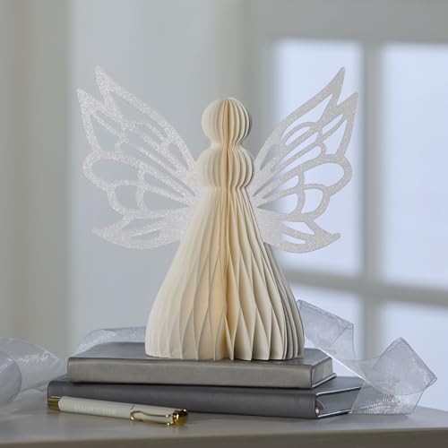 Your Heart's Content Honeycomb Paper Angel (Ivory Angel) - color: Ivory Angel