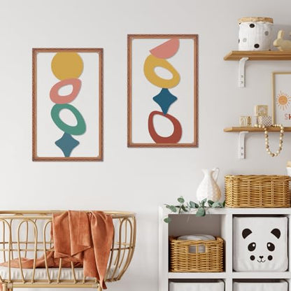 ruelen Abstract Metal Irregular Wall Art Modern 2D Geometric Wall Decor - color: Euclidean