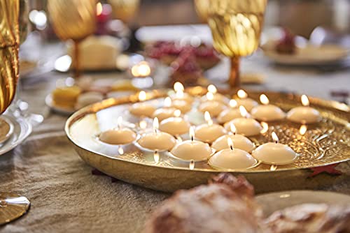 BOLSIUS Ivory Floating Candles 3 inch - 12 Pack Water Candles - Premium European Quality - 8 Hour Clean Burning - No Palm Oil - 0% Animal Fat - Cotton Wick - Centerpiece Decor, Romantic Wedding Events - size: 3 Inch, style: 1 Pack