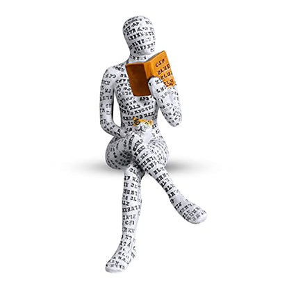 Reading Lady Statue, Lady Statue Decorative Female Figurine Thinker Statue Aesthetic Sculpture for Room, Bookshelf, Desk, Modern Abstract Decor - style: D